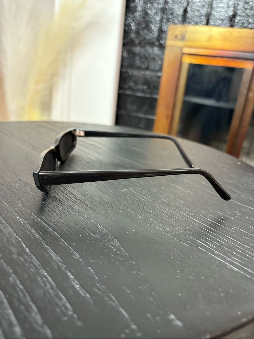 Sleek Black Rectangle Sunglasses - Men Accessories - Picture 4 of 4